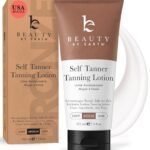 Beauty by Earth Self Tanner | Moisturizing Self Tanning Lotion with Aloe Vera & Coconut for a Natural Glow, (Medium)