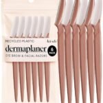 Kitsch Dermaplane Razor for Women Face – Face Razors for Women & Men, Eye Brow Razors & Face Shaver 6 pcs