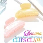 CAKURE Acrylic Claw Clips Pink Hair Clips Medium Nonslip Hair Claw (Pack of 2) - Image 2