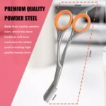 LePinko Eyebrow Trimming Scissors with Combs, Gifts For Men Women Stocking Stuffers, Gray - Image 8