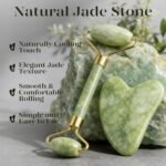 BAIMEI IcyMe Gua Sha & Jade Roller Set, Cooling Face Roller & Guasha Tool for Face Depuffing – Green - Image 10