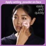 Teenitor 3Pcs Pink Powder Puff, 2.36 Inch Powder Puffs for Face Powder, Small Makeup Puff With 3 Cases - Image 4