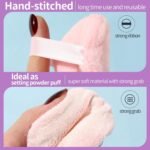 Teenitor 3Pcs Pink Powder Puff, 2.36 Inch Powder Puffs for Face Powder, Small Makeup Puff With 3 Cases - Image 5