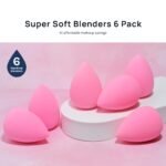 Makeup Sponge Set Latex Free and High-definition Set of 6 makeup Wonder blender For Powder Cream and Liquid, Super Soft Wonder Beauty Cosmetic - Image 3