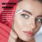 LePinko Eyebrow Trimming Scissors with Combs, Gifts For Men Women Stocking Stuffers, Gray - Image 6