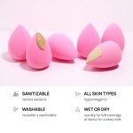 Makeup Sponge Set Latex Free and High-definition Set of 6 makeup Wonder blender For Powder Cream and Liquid, Super Soft Wonder Beauty Cosmetic - Image 5