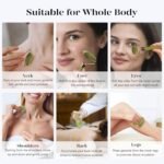 BAIMEI IcyMe Gua Sha & Jade Roller Set, Cooling Face Roller & Guasha Tool for Face Depuffing – Green - Image 6