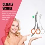 LePinko Eyebrow Trimming Scissors with Combs, Gifts For Men Women Stocking Stuffers, Gray - Image 4
