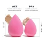 Makeup Sponge Set Latex Free and High-definition Set of 6 makeup Wonder blender For Powder Cream and Liquid, Super Soft Wonder Beauty Cosmetic - Image 7
