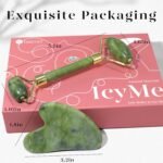 BAIMEI IcyMe Gua Sha & Jade Roller Set, Cooling Face Roller & Guasha Tool for Face Depuffing – Green - Image 4